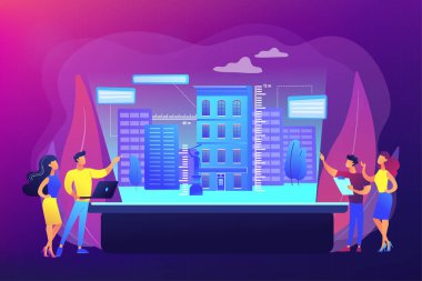 Etkileşimli tasarım konsept vektör çizimi