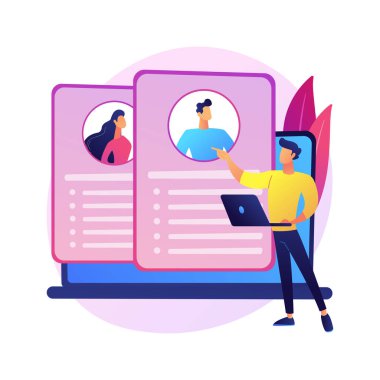 İnsan kaynakları yönetimi vektör konsepti metaforu.