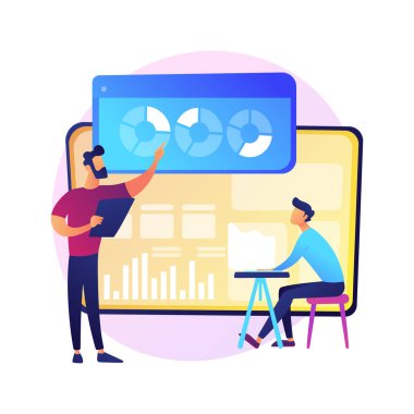 İstatistik veri analizi vektör konsepti metaforu