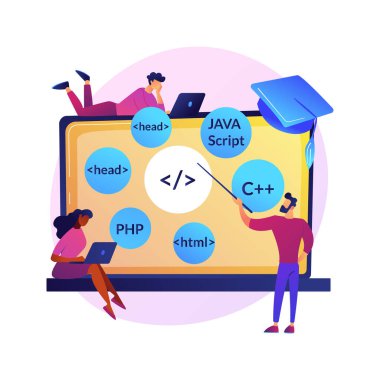 Programlama dilleri vektör konsepti metaforu öğreniyor.