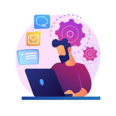 Ofis çalışanı vektör metaforu