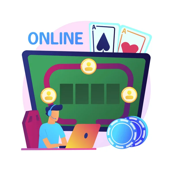 Online poker vektorové koncepce metafora — Stockový vektor