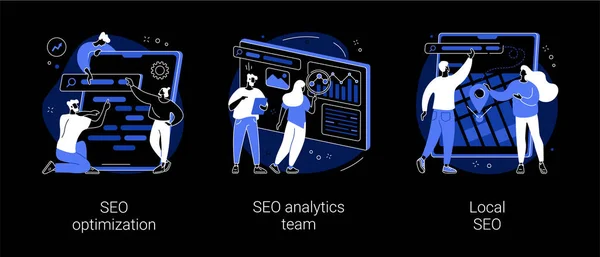 Otimização do site conceito abstrato ilustrações vetoriais. —  Vetores de Stock