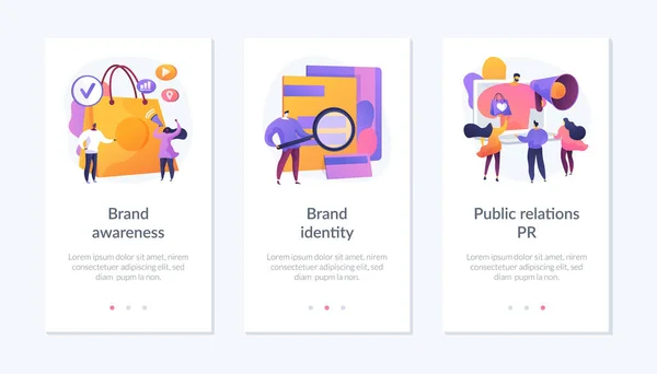 Modelo de interface de aplicativo de reputação de marca . —  Vetores de Stock