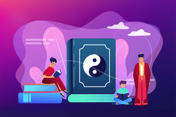 Taoism concept vector illustration.