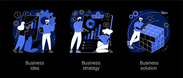 Plano de negócios resumo conceito vetor ilustrações. —  Vetores de Stock