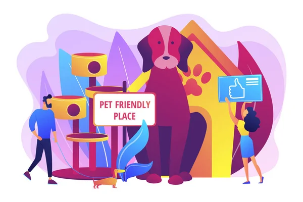 Pet friendly place concept vector illustration — Stock Vector