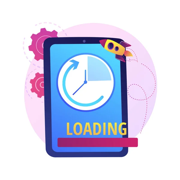 Loading speed boost vector concept metaphor — Stock Vector