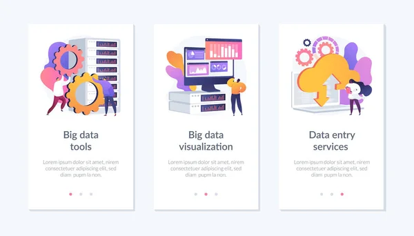 Template voor de interface van big data. — Stockvector