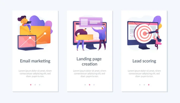 营销自动化应用接口模板. — 图库矢量图片