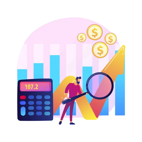 Metafoor voor het vectorconcept van het beursonderzoek — Stockvector