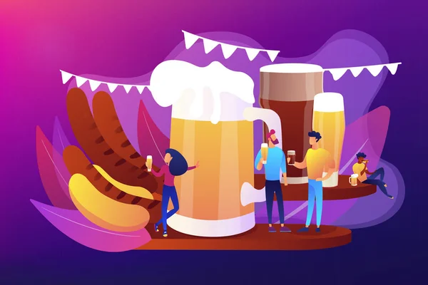 Beer fest concept vector illustratie. — Stockvector
