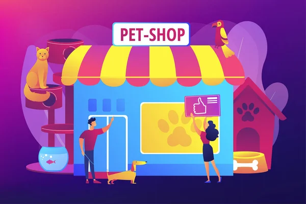 Animals shop concept vector illustration — Stock Vector