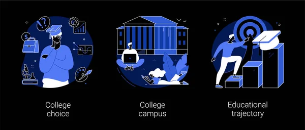 Student życie abstrakcyjne koncepcja wektor ilustracje. — Wektor stockowy