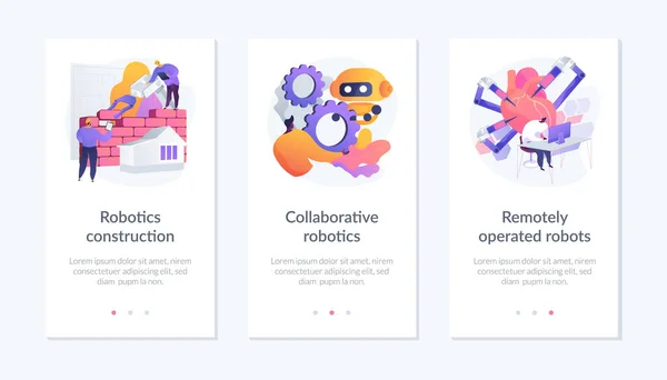 Plantilla de interfaz de aplicación de sistemas robóticos modernos . — Archivo Imágenes Vectoriales