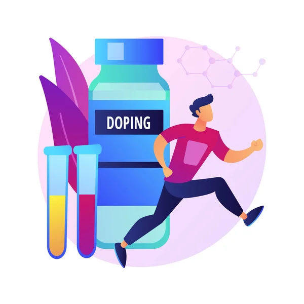 Metafora koncepcji wektora testu dopingowego — Wektor stockowy