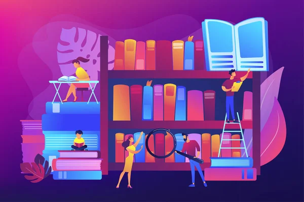 Allmän bibliotekskoncept vektor illustration — Stock vektor