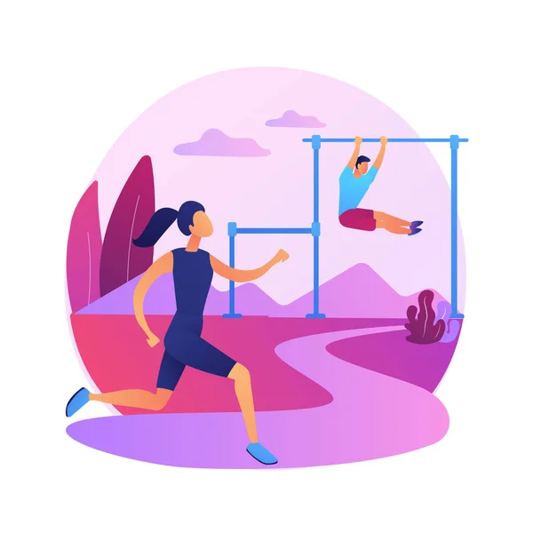 Metafoor voor workout vector concept buitenshuis — Stockvector