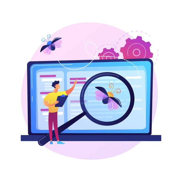 Software testing vector concept metaphor — Stock Vector