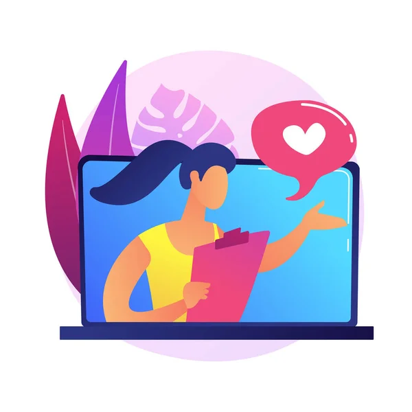 Online dating website vector concept metaphor — Stock Vector
