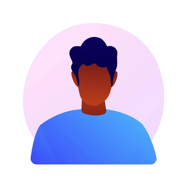 Afrikaanse Amerikaanse man portret vector concept metafoor — Stockvector