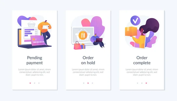 Onine shopping details app interface template. — Image vectorielle