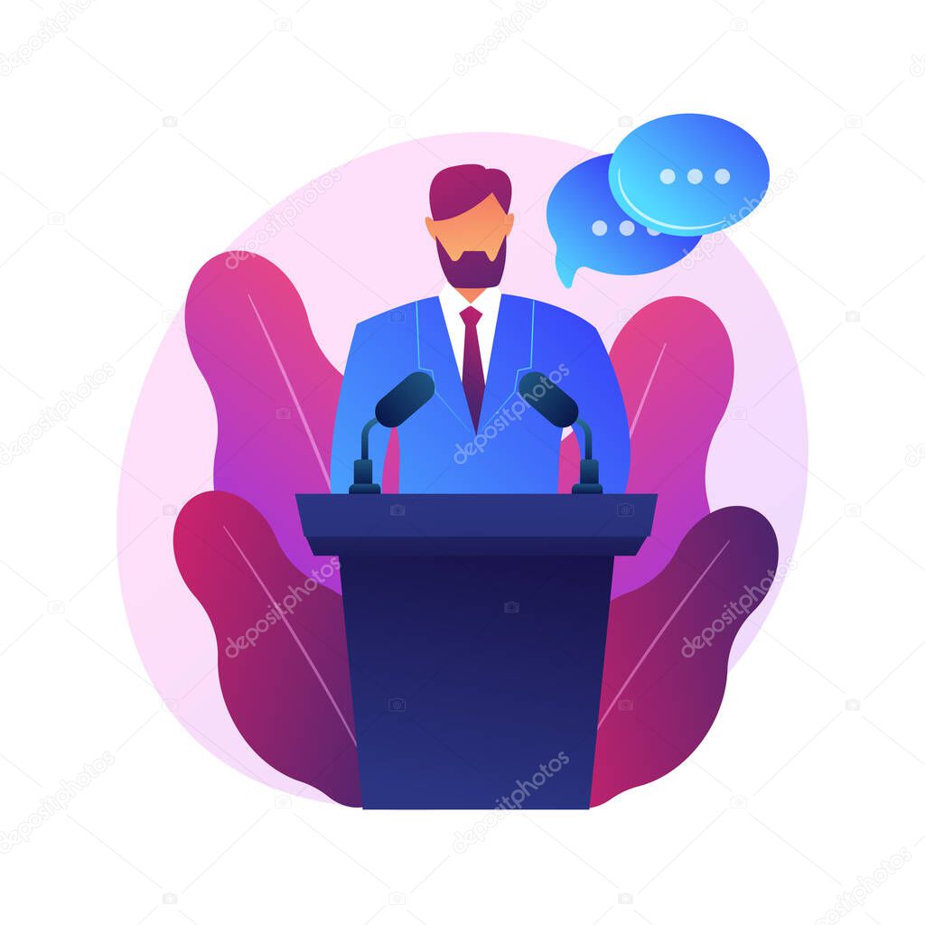 Business conference, corporate presentation vector concept metaphor.