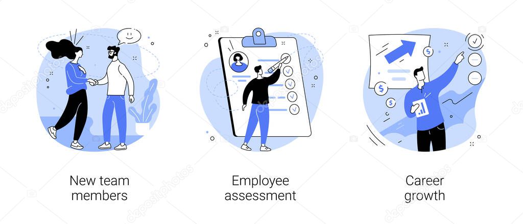 Career development abstract concept vector illustrations.