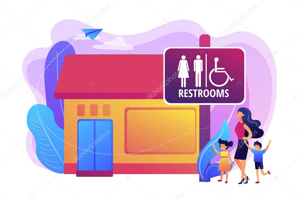 Public restroomsconcept vector illustration