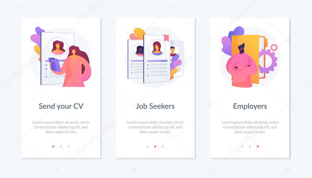 Looking for a job app interface template.