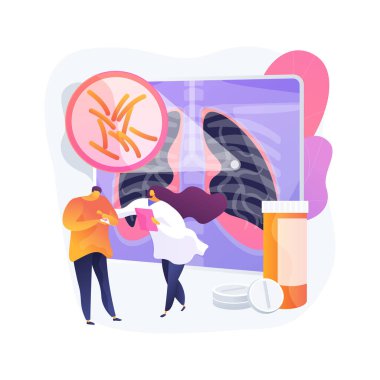 Tüberküloz soyut konsept vektör çizimi.