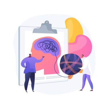 Psikoterapi soyut konsept vektör çizimi.