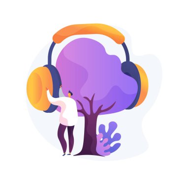 Gürültü koruması soyut konsept vektör çizimi.