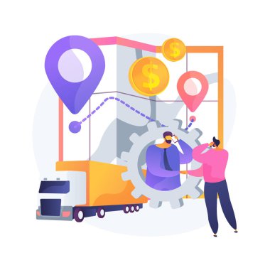 İş lojistiği soyut konsept vektör çizimi.