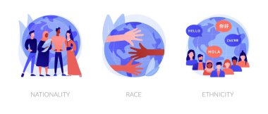 İnsan çeşitliliği soyut konsept vektör çizimleri.