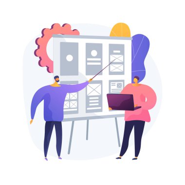 Kablo çerçevesi soyut konsept vektör çizimi.