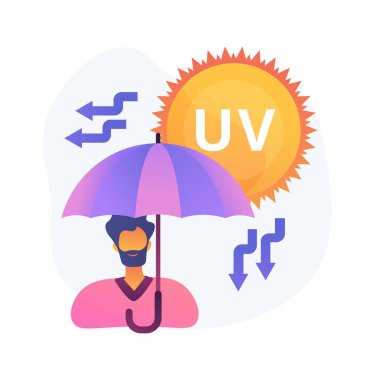 Ultraviyole radyasyon soyut konsept vektör çizimi.
