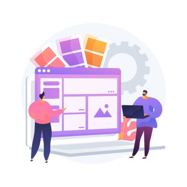 Arayüz tasarımı soyut konsept vektör çizimi.