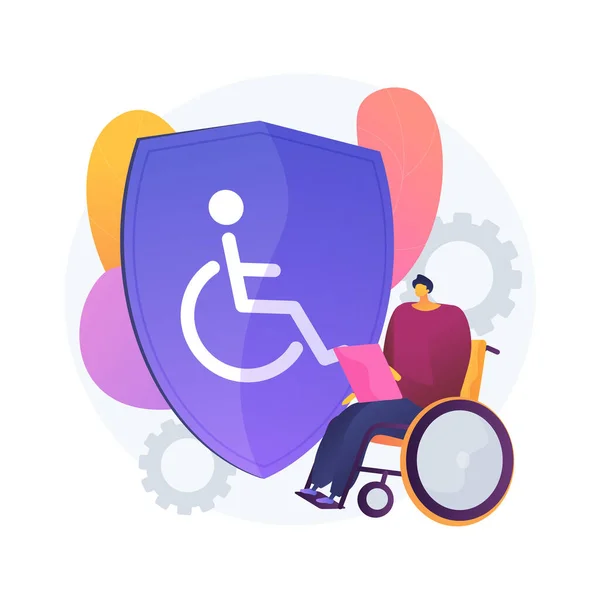 Disability insurance abstract concept vector illustration. — Vettoriale Stock