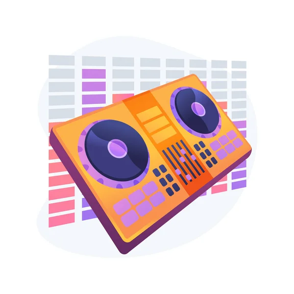 Elektronische muziek abstract concept vector illustratie. — Stockvector