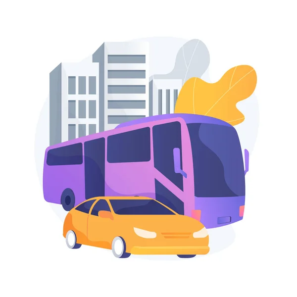 Surface transport abstract concept vector illustration. — Stock Vector