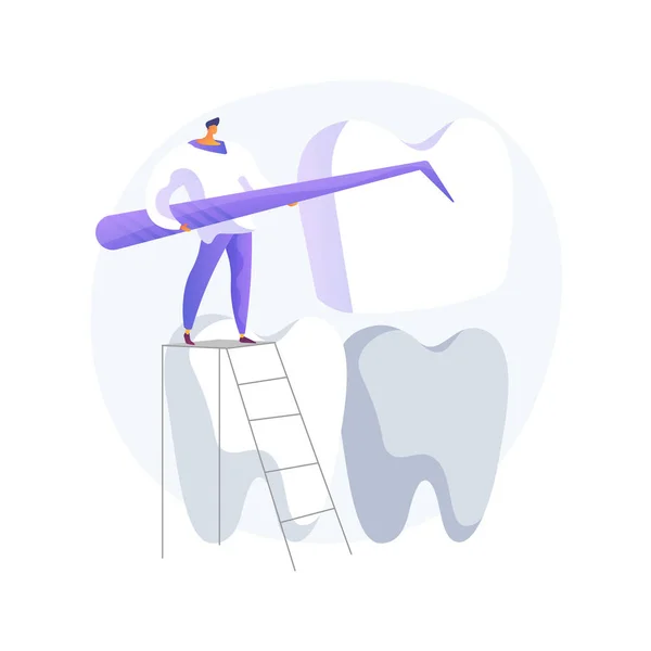 Dental veneers abstract concept vector illustration. — Stock Vector