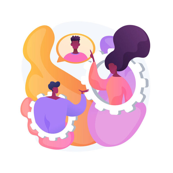 Абстрактная векторная иллюстрация социального поведения.