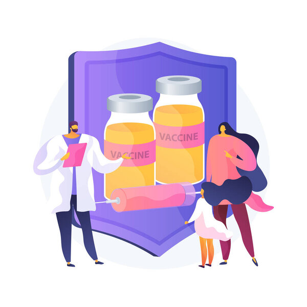 Immunization education abstract concept vector illustration.
