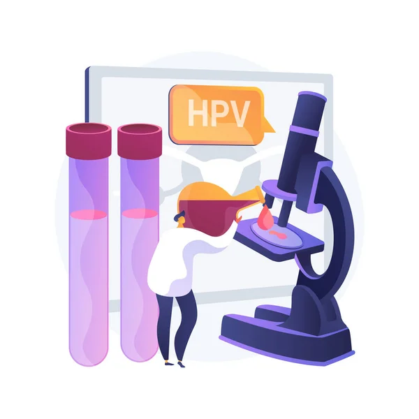HPV teste resumo conceito vetor ilustração . —  Vetores de Stock
