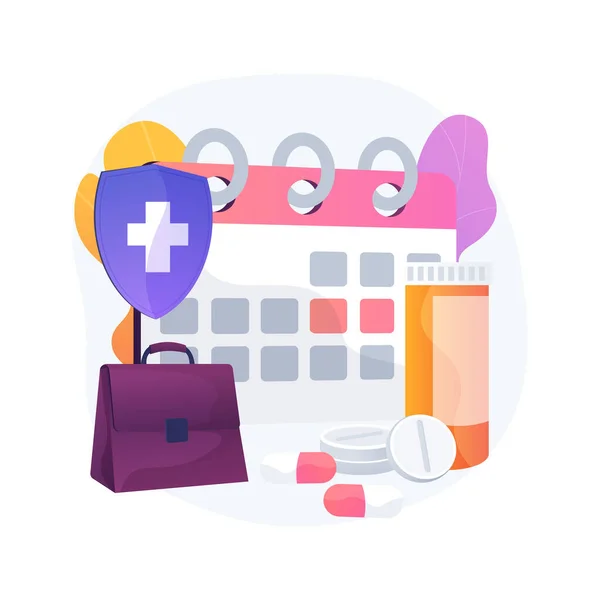 Sick leave abstract concepts vector illustration. — 스톡 벡터