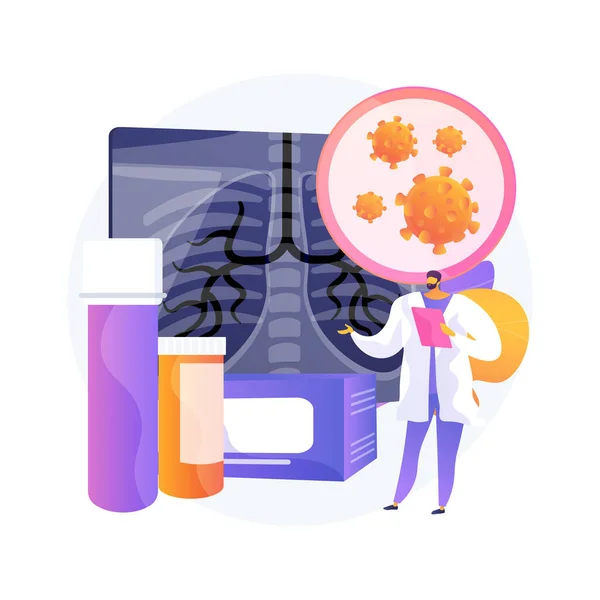 Coronavirus teszt kit absztrakt koncepció vektor illusztráció. — Stock Vector