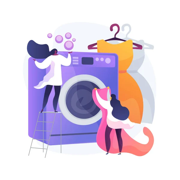 Laundry and dry cleaning abstract concept vector illustration. — Stock Vector