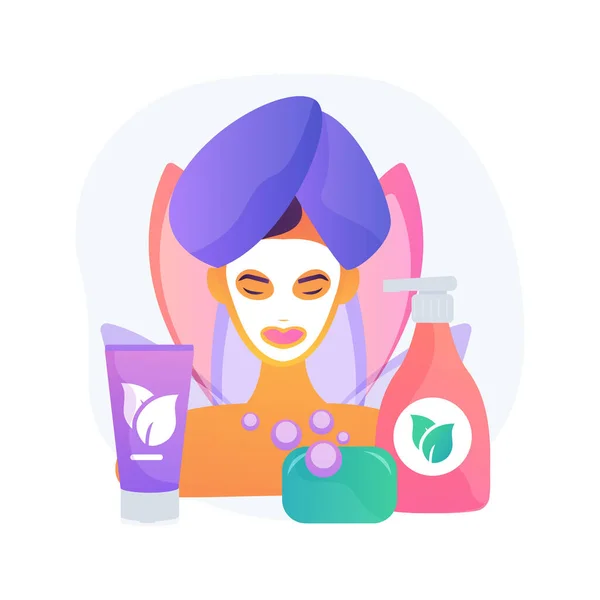 Organische cosmetica abstracte concept vector illustratie. — Stockvector