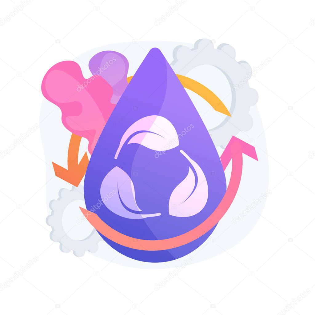 Water consumption abstract concept vector illustration.